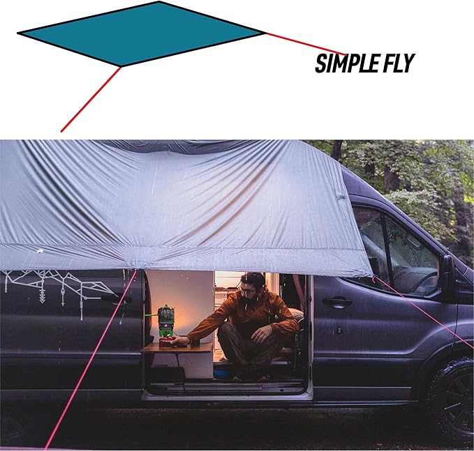 Grand Trunk Moab Multi-Use Tarp Shelter | Waterproof SIL Nylon Hammock &amp Camping Tarp | 9’8” x 6’8” | Includes Cord &amp 8” Aluminum Stakes | Green Mint