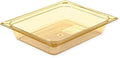 Carlisle FoodService Products 10420B13 StorPlus Gastronorm High-Heat Half-Size Food Pan 2.5 qt. Capacity 12-3/4 x 10-3/8 x 2-1/2 Amber (Case of 6)