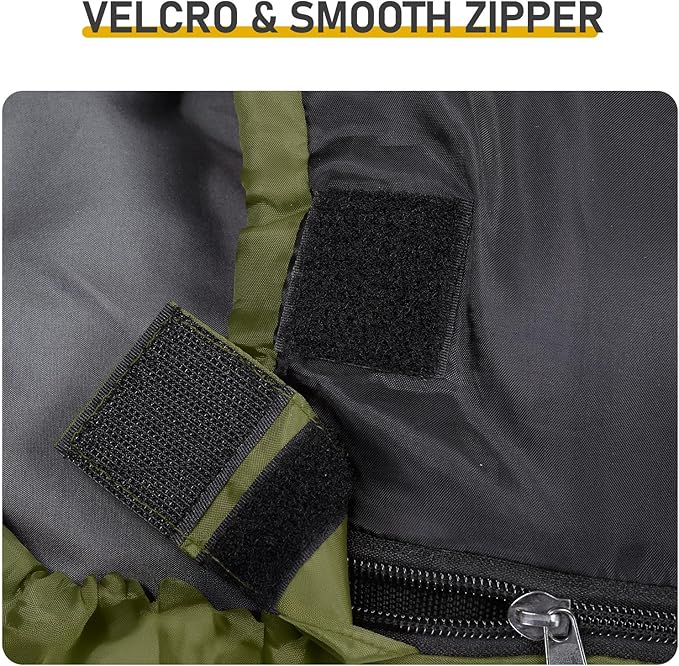 Sleeping Bags for Adults Cold Weather &amp Warm Rectangular Backpacking Camping Bag Lightweight Waterproof Compact Essentials Gear Accessories Hiking Sleep Must Haves