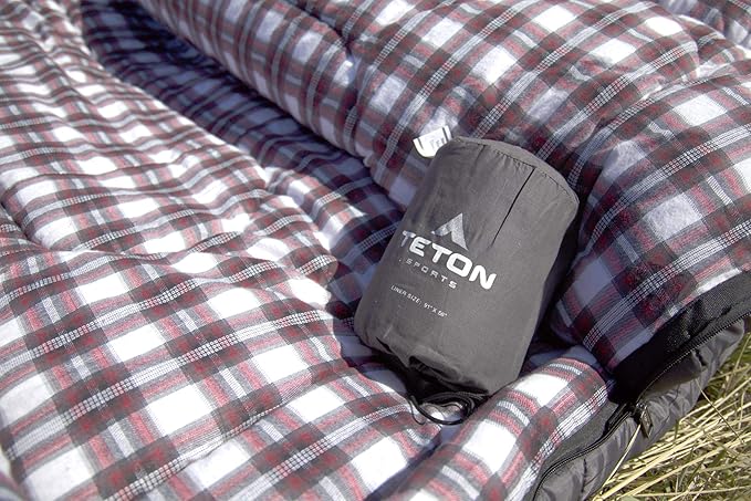 Teton Sleeping Bag Liner A Clean Sheet Set Anywhere You Go Perfect for Travel Camping and Anytime You’re Away from Home Overnight Machine Washable Travel Sheet Set for Your Sleeping Bag