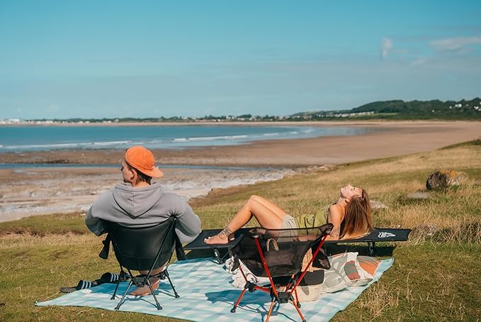 Portable Camping Chair - Lightweight Compact Foldable &amp Sturdy | Backpacking Chair for Camping Hiking Beach Tailgates and More | 330 Lbs Capacity