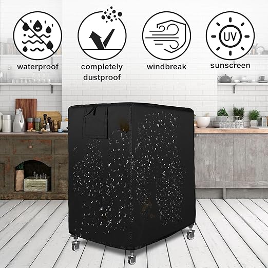 Bread Rack Cover with Zipper 10tier Sheet Pan Rack/Bun Pan Rack Cover with Vents 23X28X32 Bakery Single Rack Covers Waterproof and DustproofBlack