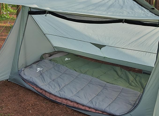 Lightweight Mummy Sleeping Bag 2.87lbs Backpacking Sleeping Bag 42℉-55℉ Nylon Shell and Lining Compact Ultralight Sleeping Bag for Backpacking Camping Hiking