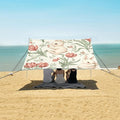 Rabbit Tulip Pattern Camping Sun Shelter Beach Tent Portable Beach Sun Shade Outdoor Canopy for Camping Trips Fishing Picnic