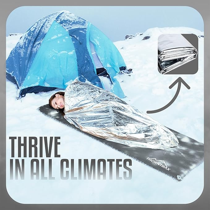 Throntrax Camping Sleeping Pad - Ultralight Camping Mat with Pillow Built-in - 3.1 Thick | Self-Inflating &amp Suitable for All Seasons - Compact Sleeping Pad for Camping - Grey