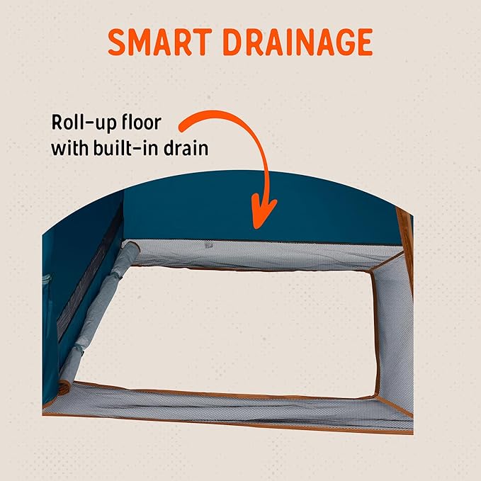 Kelty Discovery H2GO Privacy Shelter Campsite Shower and Changing Shelter Zippered Entry Steel Pole Frame Freestanding