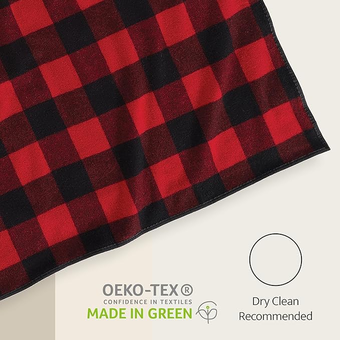 Pendleton Roll-Up Travel Blanket 60” x 70” Durable Wool Blanket with a Waterproof Nylon Backing Portable for Travel Camping and Picnics with Leather Handle Grip and Patch
