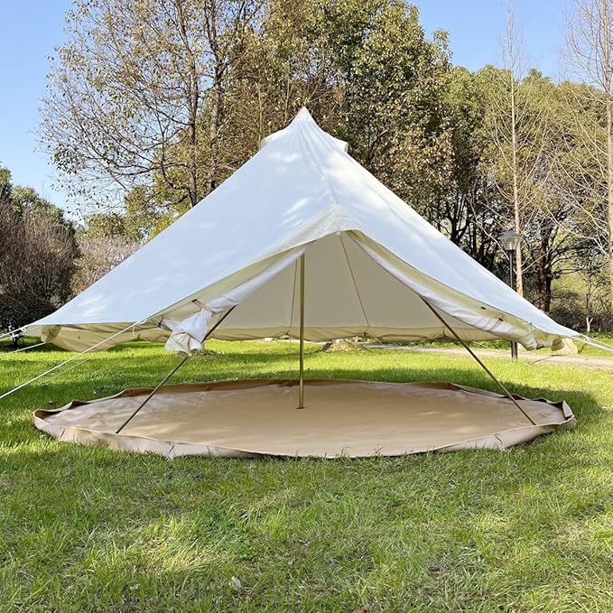 Latourreg Luxury 3M/4M/5M/6M Oxford Bell Tent with Zipped Detachable Groundsheet | Luxury Zipped Detachable Groundsheet