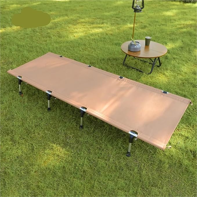 Ultralight Folding Bed Camping Single Cot Portable Travel Camping Bed Outdoor(Black)
