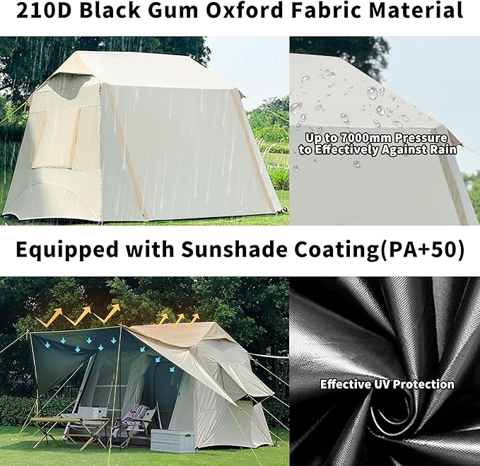 Tent for Camping 3-6 Person Family Tents with Spacious Interior Waterproof Tent with Carry Bag for Family Camping Traveling Hiking Picnic