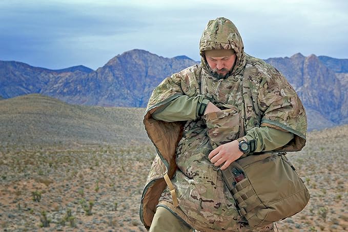 Helikon-Tex Swagman Roll Military Poncho - Multi-purpose Poncho &amp Emergency Poncho - Survival Gear - Woobie Blanket &amp Jacket