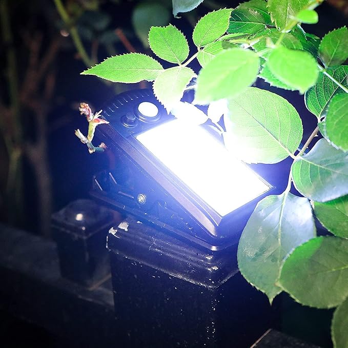 YJFWAL 4 Pack Solar Lights Outdoor 40 LED 3 Modes Clip on Lights Outdoor Solar Security Light Solar Motion Sensor Lights IP 65 Waterproof Solar Wall Lights for Backyard Garage Deck Garden Fence