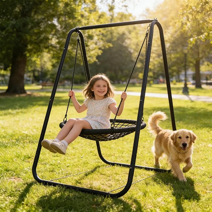 Heavy Duty A-Shaped Hammock Chair StandAdjustable Indoor &amp Outdoor Hanging Stand for Swing StandHanging Stand Only Max Load 220lbs(Without Hammock Chair)