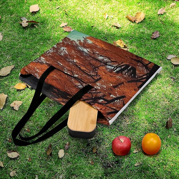 Zipper Maple Tree in Autumn Style Picnic Mat Suitable for Travel Camping Park Or Home Use