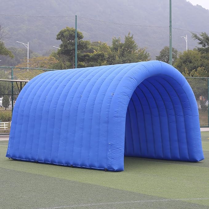 SAYOK 16.7FT Inflatable Tunnel Sport Tunnel Entrance Inflatable Football Tunnel Tent with Blower for Event Exhibition Promotion(Blue 16.7ft x 9.84ft x 9.19ft)