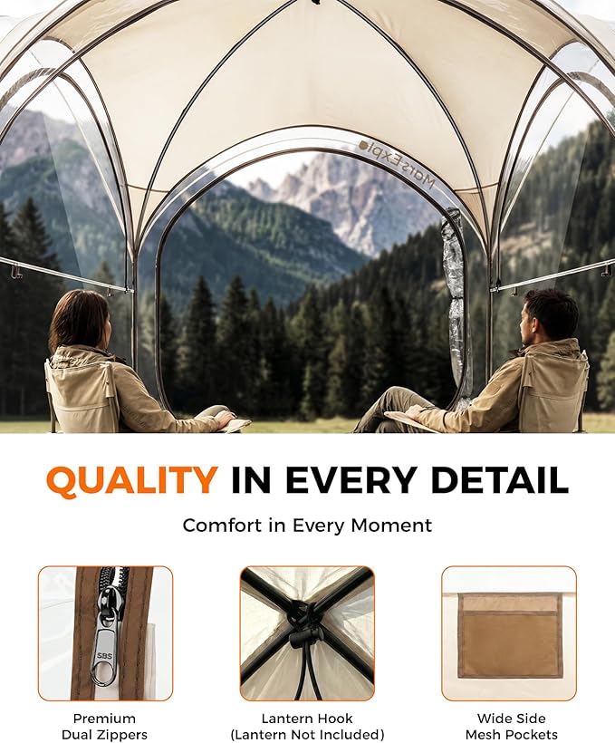 Pop Up Sports Pod Tent Clear Bubble Weather Pod Camping Tent