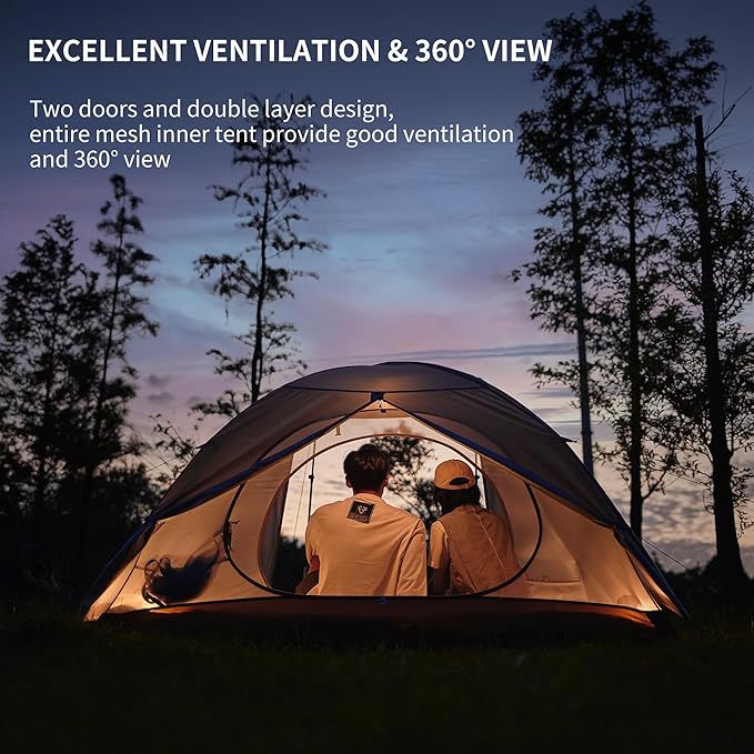 Naturehike Cloud River 2 Person 3 Person Backpacking Tent Waterproof 2 Person 3 Person Tents for Camping Double Layer Camping Tent
