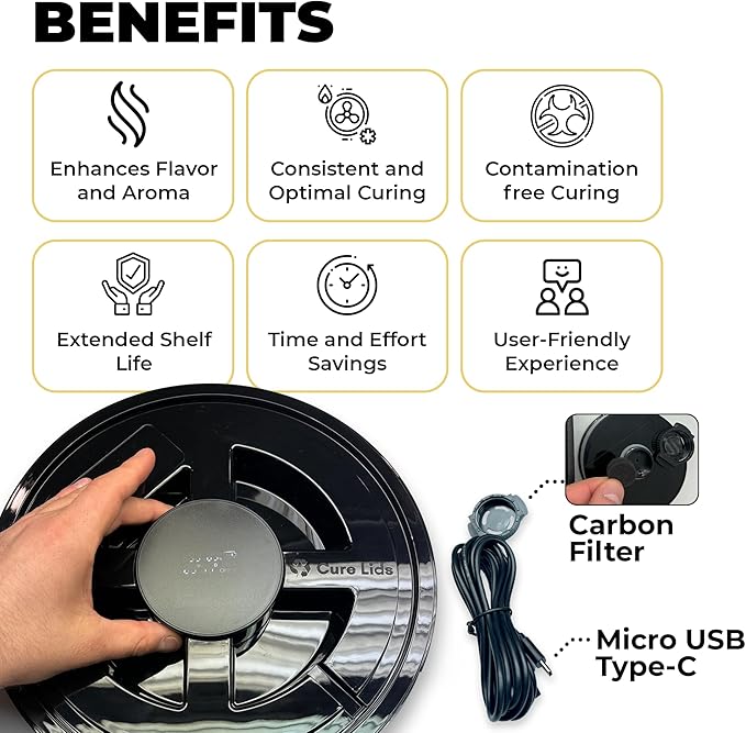 Automatic Smart Ai Curing Gamma Seal Storage Container Lids with Adapter Ring Fits 3.5 5 6 &amp 7 Gallon Buckets Smart Curing Technology