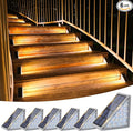 VOLISUN Solar Stair Lights 6 Pack Solar Step Lights Outdoor Waterproof IP67 LED Outdoor Step LightOutdoor Light Decor for Garden Stair Deck Front Step Front Porch and Patio（3000K）