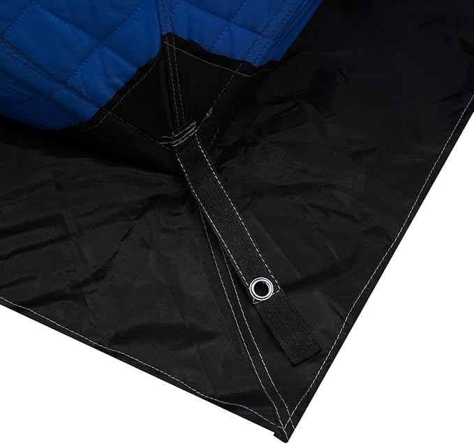 Portable Ice Fishing Tent 3 Person shelter Tent with Windproof Fabric StripsProtect Against Water/Cold Wind 35 Square Feet Insulated Ice Shelter Area for Ice Fishing Winter Fishing (Blue)