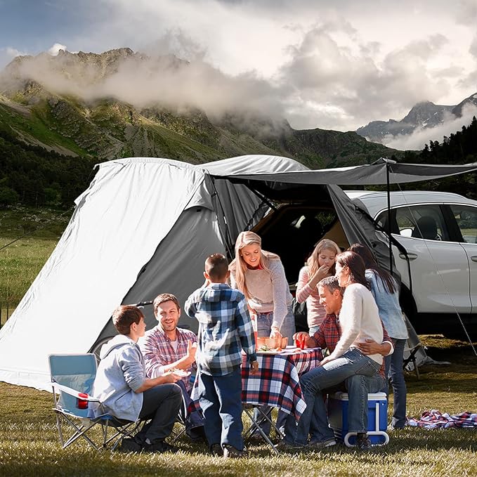 KAMPKEEPER SUV Car Tent Tailgate Shade Awning Tent for Camping Vehicle Camping Tents Outdoor Travel