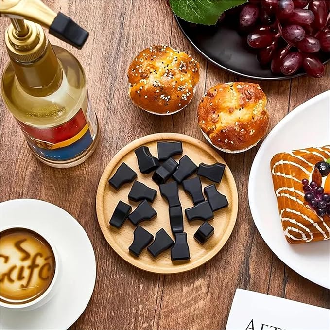 50Pcs Coffee Syrup Pump Tip Cap Cover Pourer Covers Rubber Fits For Pour Dispenser Oil Liquor Bottle