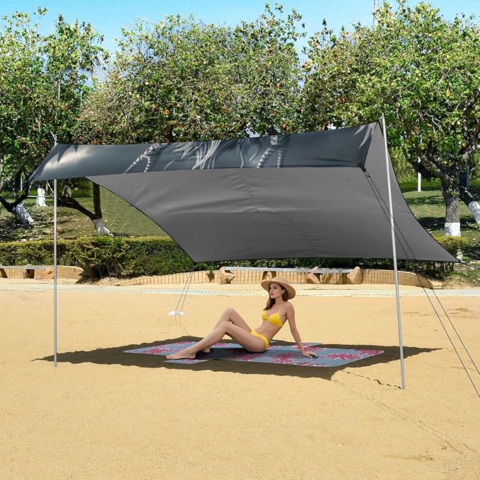 ALAZA Dragon Portrait Magic Beach Tent Sun Shelter UPF50+ Protection Beach Shade Canopy w/ 4 Sandbags for Outdoor Camping Fishing Backyard Fun Picnic 10x9 ft
