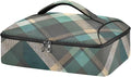 Casserole Carrier Green Brown Tartan Pattern Print Insulated Casserole Carrier for Hot or Cold Food Thermal Lunch Tote for Parties Picnic Travel Carry Bag