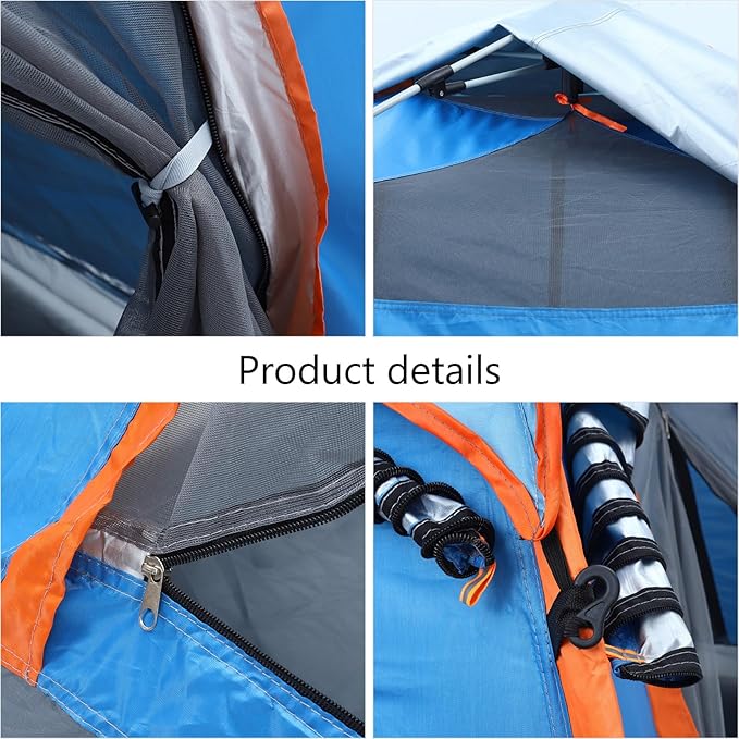 POPETPOP 1Set Outdoor Automatic Folding Camping Tent Person Family Tent for Easy Setup Spacious Design Durable Oxford for Camping Trips