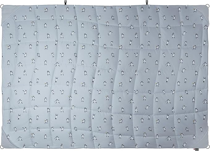 Versatile Packable Outdoor Camping Blanket Puffy Blanket Primaloft® Insulation Warm Durable Lightweight Waterproof Oversize Beach Stadium and More! 55x80 (USU - Big Blue)