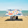 Sea and Ocean Animals Camping Sun Shelter Beach Tent Portable Beach Sun Shade Outdoor Canopy for Camping Trips Fishing Picnic
