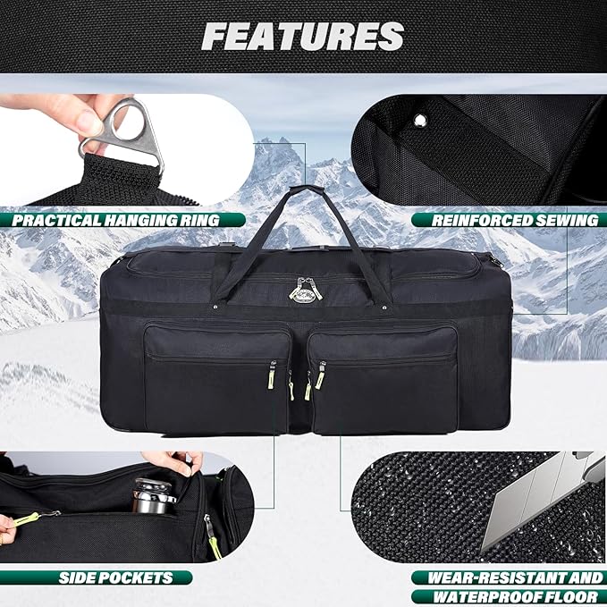 Gilbins Camp 1800 Denier Heavy Duty Soft Trunk With Shoulder Strap (Without Embroidery 52x18x20 18720 Cu. Inch.)