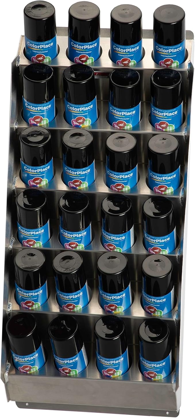 Extreme Max 5001.6225 Angled 24-Can Aluminum Aerosol Rack