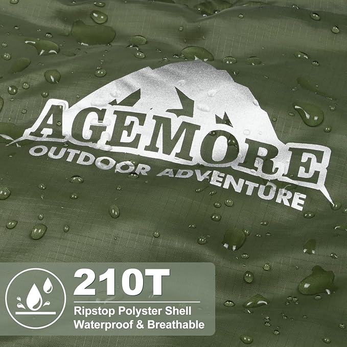AGEMORE Cotton Flannel Sleeping Bag for Adults Lightweight XXL Cotton Sleeping Bag for Camping Backpacking or Hiking Water Resistant 3-4 Season Sleeping bag for Warm &amp Cool Weather