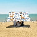 Giraffes Elephants Camping Sun Shelter Beach Tent Portable Beach Sun Shade Outdoor Canopy for Camping Trips Fishing Picnic