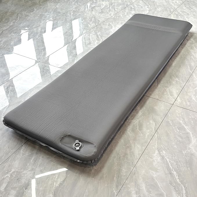 Memory Foam Sleeping Pad 3 Inch Thick Self Inflating Camping Mattress with Pillow Easy Inflate &amp Deflate 9.5 R-Value 4-Season Insulated Mat for Car Tent Travel