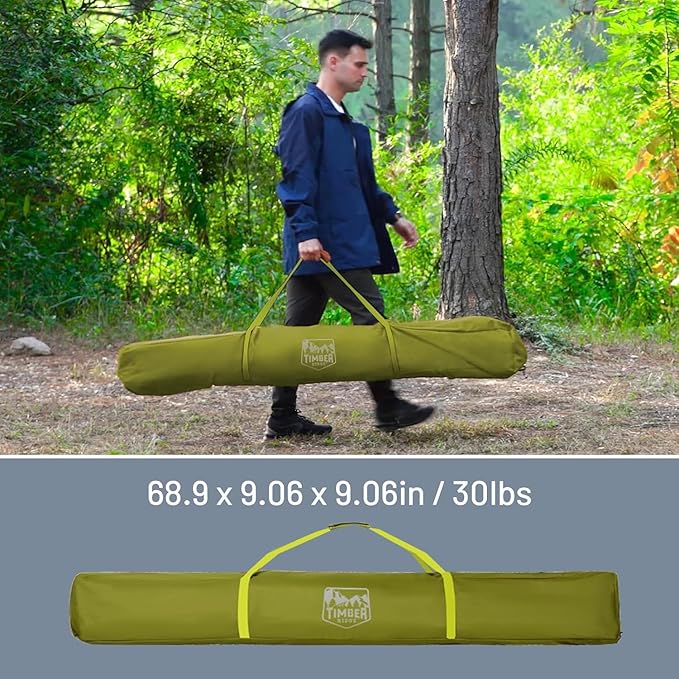 TIMBER RIDGE Camping Tent 4 Person Instant Pop Up Hub Tent with 8 Windows Easy 60 Second Setup Weather Resistant Family Cabin Tents with Rain Fly for Camping Hiking Outdoor Travel
