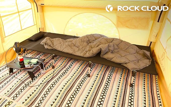 ROCK CLOUD Packable Camping Blanket Ultralight Outdoor Blankets Stadium for Hiking Camp Travel Outside Sports Grey