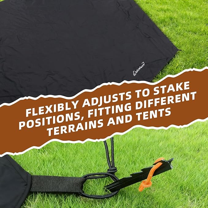 Clostnature Tent Footprint for Camping - Waterproof 10/12Ft Camping Tarp Heavy Duty Hexagonal Ground Sheet Lightweight Tent Mat for Gazebo Bubble Tent Outdoor Floor Mat for Hiking Backpacking