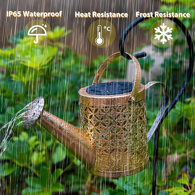 Solar Watering Can Light Solar Yard Decorations Outdoor Garden Decor Lights IP65 Waterproof Hanging Lantern Lights Flower Bed Decor Gifts for Grandma Women Mom
