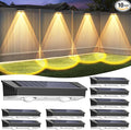 Solar Fence Lights Outdoor 10 Pack Warm/Neutual/Cool White Fence Lights Solar Powered with 2 LED IP65 Waterproof Deck Lighting for Backyard Patio Wall Railing Pool Stair