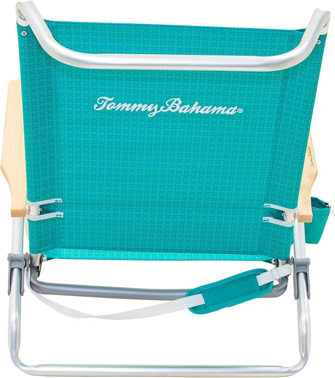 Tommy Bahama 5-Position Lay Flat Cup Holder and Towel Bar Beach Chair