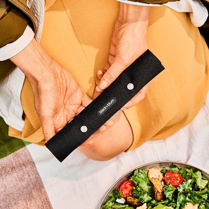 Black+Blum Spork Set of 4 - Stainless Steel Spork Set with as Easy Clean Carry case