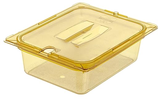 Carlisle FoodService Products 10421B13 StorPlus High Heat Food Pan 4 Deep Half Size Amber