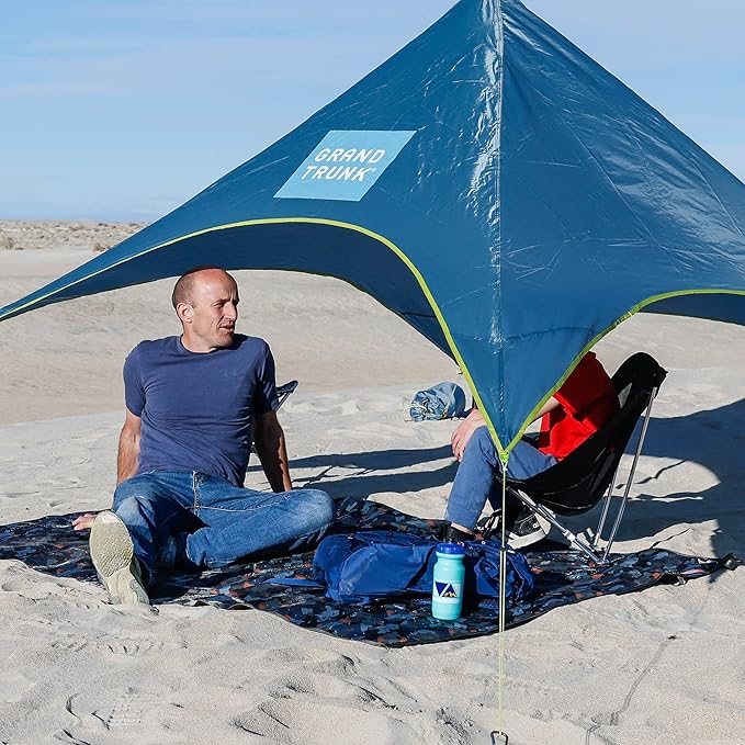 GRAND TRUNK Meadow Mat Large | Waterproof Outdoor Picnic Blanket with Stakes Lightweight &amp Packable for Beach Camping &amp Parks | Urban Camo
