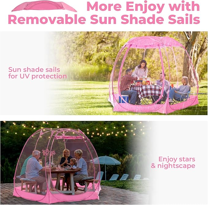 All Weather Proof Pod Pop Up Bubble Tent for 3-8 People Large Oversize Dome House Cold Protection Camping Tent Winter Instant Igloo for Outdoor Activities