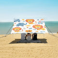 Lion and Elephant Kids Camping Sun Shelter Beach Tent Portable Beach Sun Shade Outdoor Canopy for Camping Trips Fishing Picnic