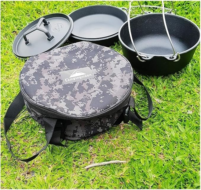 camping moon Dutch Oven 10 inch Storage Bag for Dodge Oven (Camouflage Pattern JP-DO-28BM)