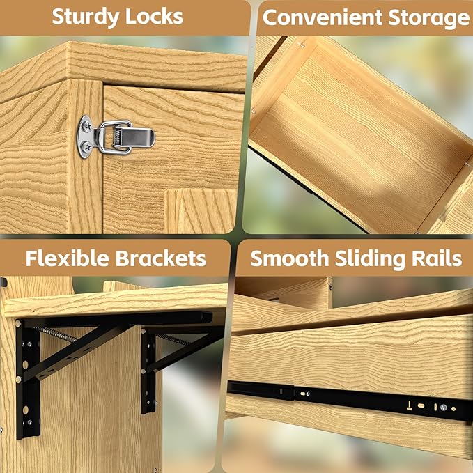 Haddockway Overland Kitchen Slide-Out SystemAll-in-One Folding Camping Table with Storage Drawer for SUV Camp Kitchen Box for Outdoor Cooking Picnic Overlanding Travel