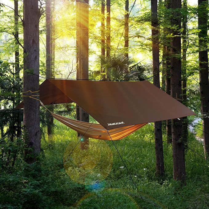 Waterproof Camping Tarp - 10X16.4ft Hammock Rain Fly Ultralight &amp Portable &amp UV Protection Backpacking Tarp Multifunctional for Outdoor Adventure Hiking Tent Hammock